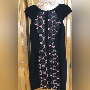 Eva Franco Anthropologie Spiral Shapes Black Dress